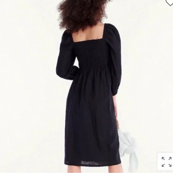 I. Crew Black Linen Daydream House Dress Sz XS - Picture 2 of 6